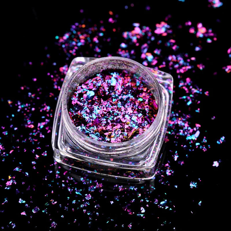 BelleFide™ Iridescent Nail Flakes – Mesmerizing Shimmer for a Dazzling Look!