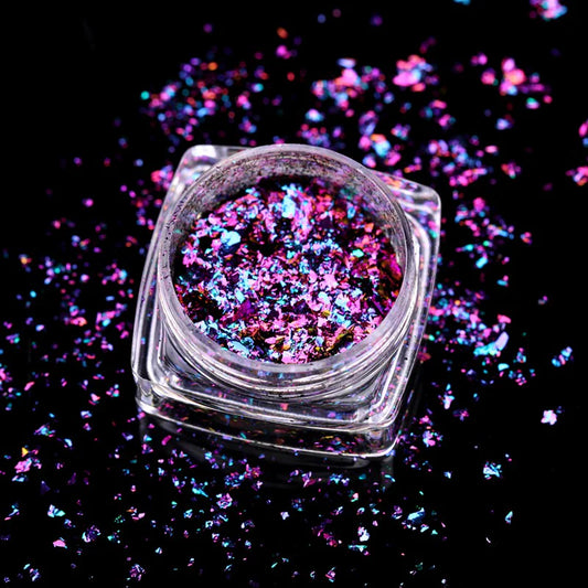 BelleFide™ Iridescent Nail Flakes – Mesmerizing Shimmer for a Dazzling Look!