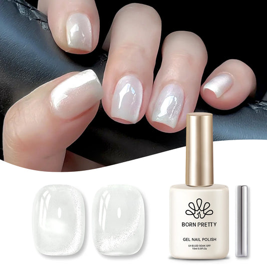 BelleFide™ Milky Cat Magnetic Gel Polish – Enchanting Shimmer with a Soft Glow! ✨💅