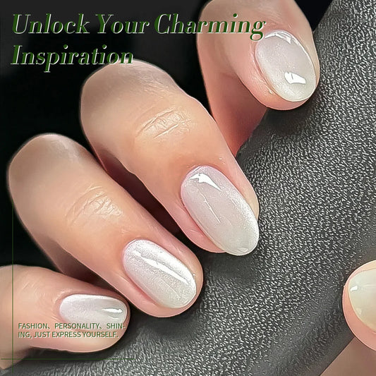 BelleFide™ Milky Cat Magnetic Gel Polish – Enchanting Shimmer with a Soft Glow! ✨💅
